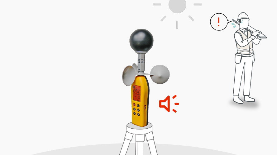 A 90 dB loud alarm and visual warning activated when TWL level falls below 115