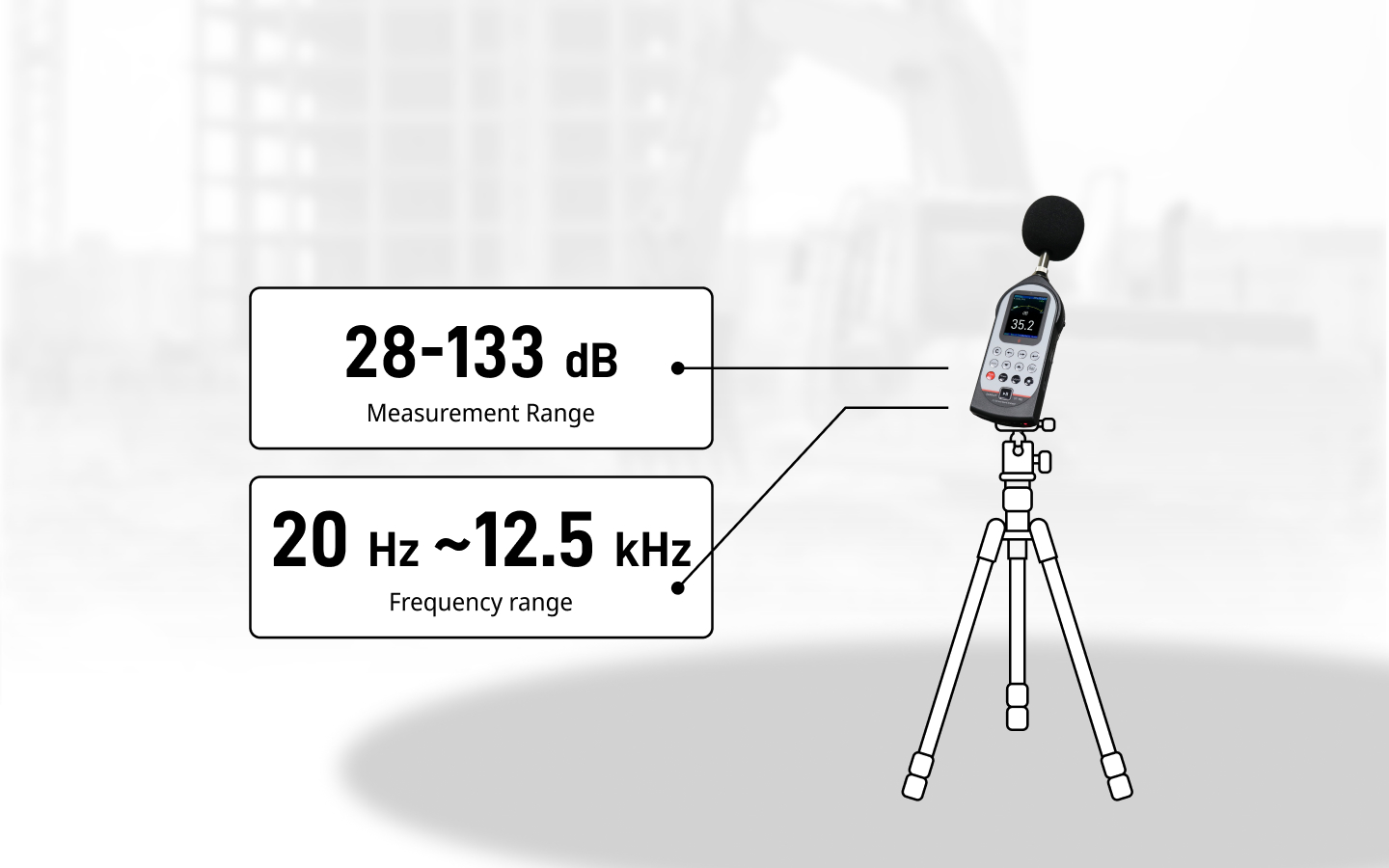 ST-25D mounted-tripod for noise assessment