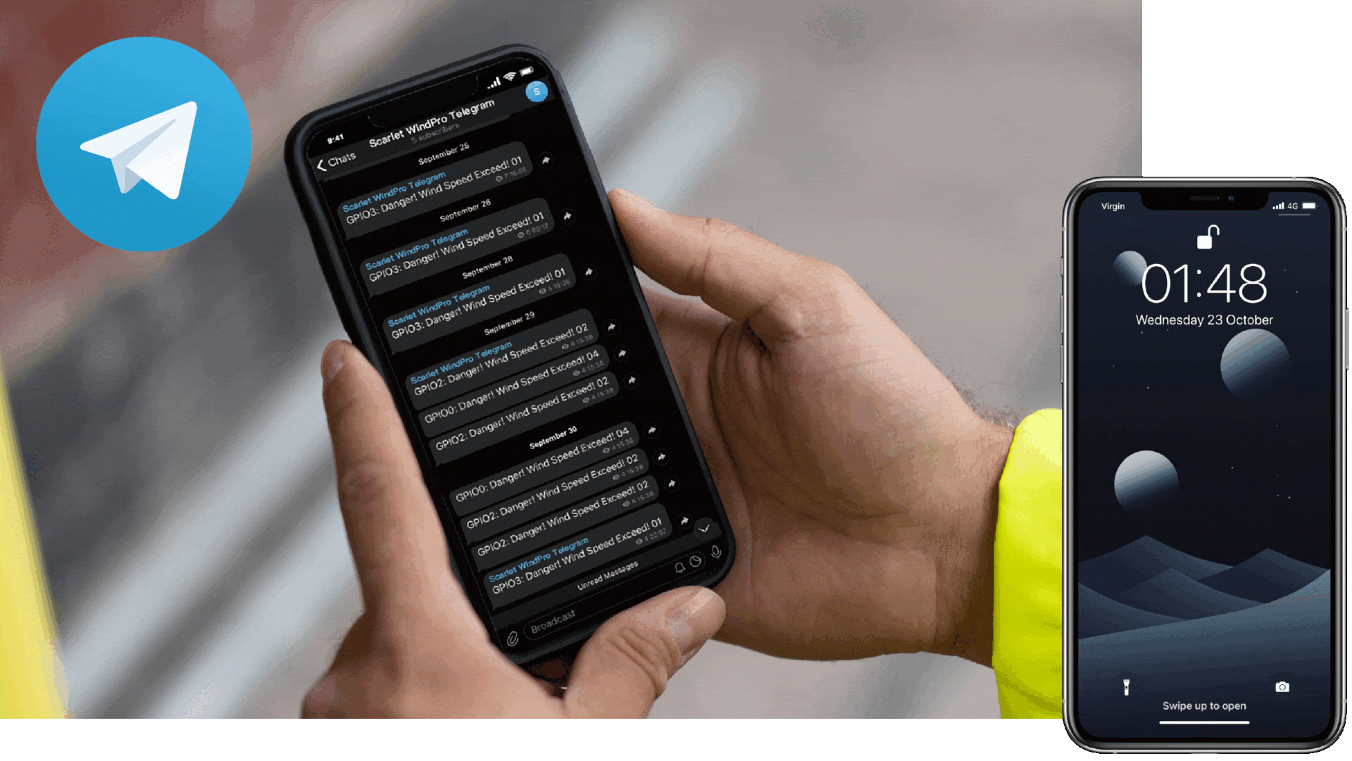 Create Instant High Wind Alerts on Telegram App
