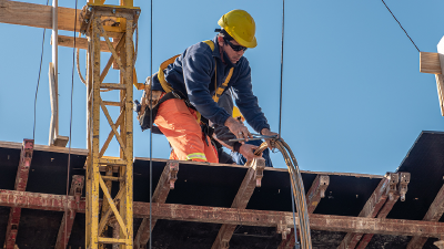 Worker at construction site