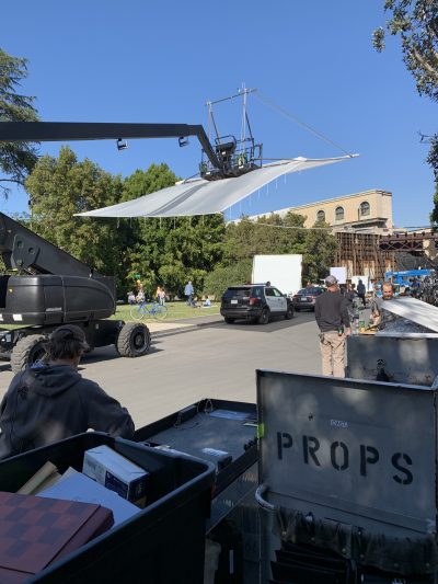 Scarlet anemometer installation at Hollywood film & TV rigging