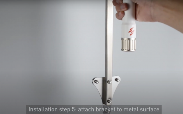 Attach the bracket into the desired placement point at your crane
