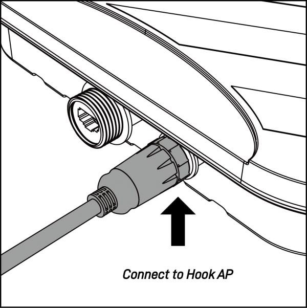 Use a 3-pin power cable to connect the camera’s transmitter.