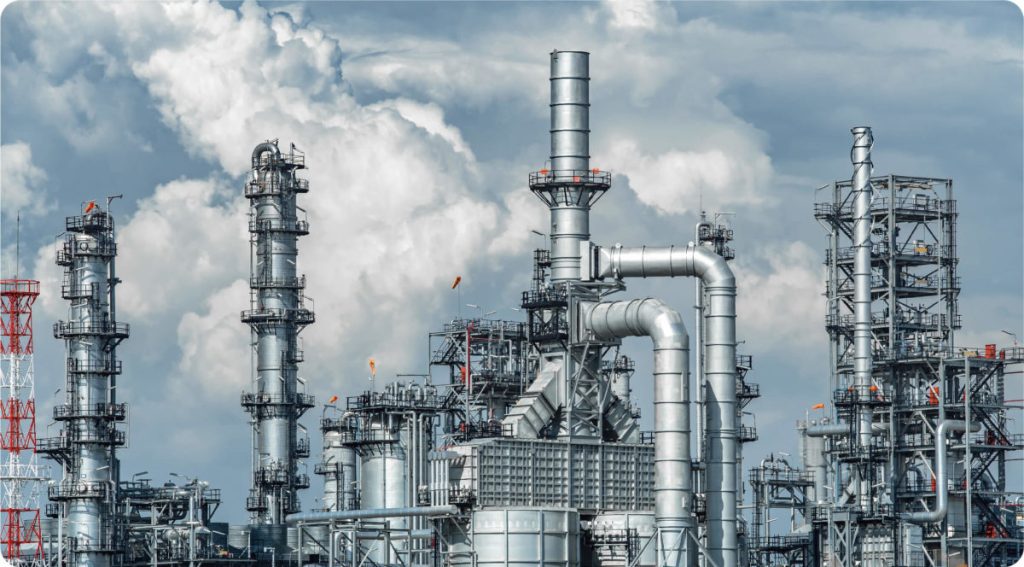Industrial refinery plant