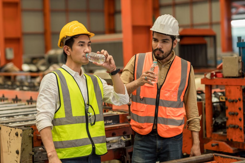 workers-Drinking water-on-the-factory-site