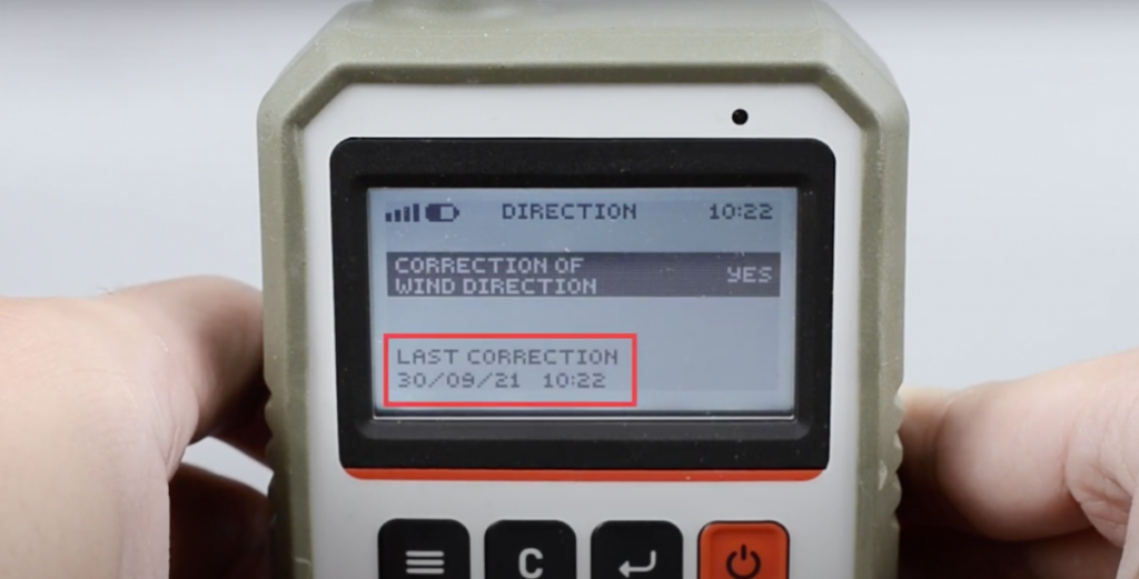 The last correction date will be updated when orientation correction succeeds.