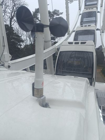 WR-3 Plus wind sensor installed at the ferris wheel