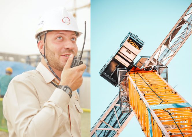 Signal person communication with crane operator