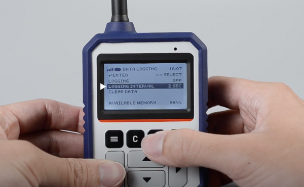 Set desired logging interval.