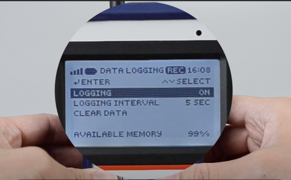 When “REC” icon shows up, it means the WR3-Plus receiver begins to record wind data.