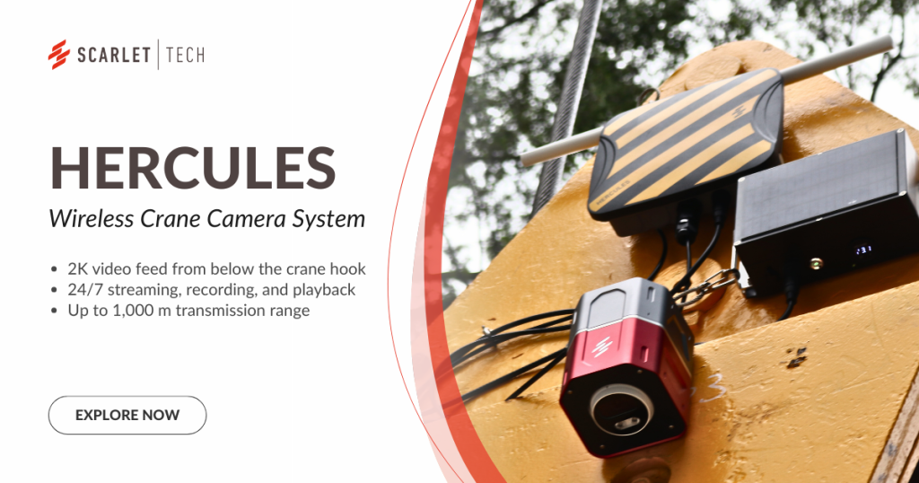 HerculesPro Wireless Crane Camera System for Tower Crane